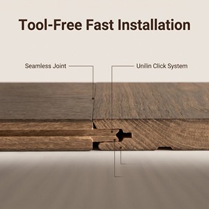 Plancher <span class=keywords><strong>stratifié</strong></span> brillant 8 mm E0 écologique |   Unilin Click Imperméable |   Commerciale et résidentielle |   OEM - Product Image 4