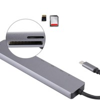 Hub USB multifonction 8-en-1 pour Apple Macbook Pro avec lecteur de cartes SD/TF, station d'accueil USB 3.0 Type-C et fonctionnalités d'extension de données et de charge – En stock