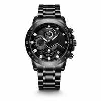Montres pour hommes en acier inoxydable personnalisables, supportées par l'usine, petites séries OEM/ODM, logo, mouvement à quartz, cadran à aiguilles 44 mm