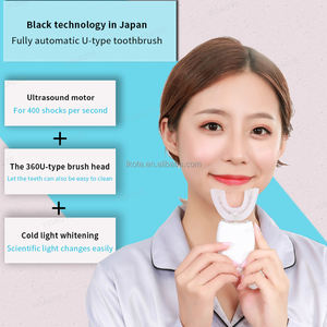 Spazzolino elettrico sonico a forma di U per adulti carica rapida IPX7 impermeabile 3 modalità di pulizia automatica sbiancamento denti uso viaggio - Product Image 2