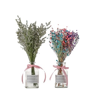 인스 스타일 DIY 북유럽 스타일 소형 드라이 플라워 부케 면화 아기 숨꽃 별꽃 홈 거실 장식용 - Product Image 1