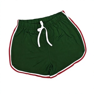 Women Green Solid Color Short Sleeve Shorts Lounge Set Neck Drawstring Knitted Breathable Summer Casual Sleepwear 2 Pieces 100% - Product Image 6