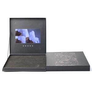 Couverture rigide de boîte à linge OEM pour les dispositifs d'affichage LCD IPS 4.3 "10.1" Livre de brochures vidéo jetables pour cartes de vœux d'entreprise - Product Image 6