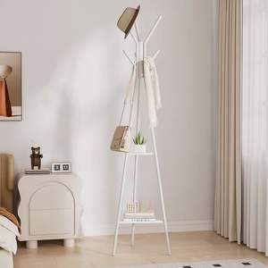 Porte-<span class=keywords><strong>manteau</strong></span> en métal pour la maison moderne Cintre simple pour chambre Porche Bureau Étagère de sac suspendu pour hôtel-Vente en gros d'usine - Product Image 2