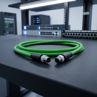 Connecteur mâle M8 à 8 broches avec structure anti-stress réduisant les dommages internes causés par le tirage du câble