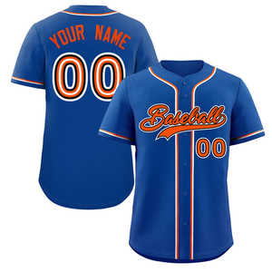 Maillot de baseball authentique de style classique orange-blanc personnalisé - Product Image 1