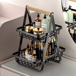 Panier rectangulaire en acier au carbone pour fruits <span class=keywords><strong>et</strong></span> légumes, étagère <span class=keywords><strong>de</strong></span> rangement <span class=keywords><strong>de</strong></span> cuisine, double ou triple niveau, suspendu ou à poser sur comptoir, sans installation - Product Image 4