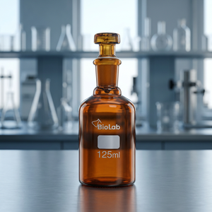 Bouteille en verre borosilicate ambré BOD, conteneur de test de laboratoire cylindrique, résistant aux produits chimiques, OEM personnalisé - Product Image 3