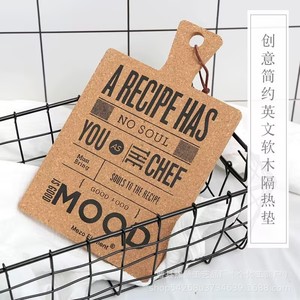 Alfombrilla aislante del calor de corcho, rectangular, con letras en inglés, soporte para ollas de cocina, accesorio para fotografía de alimentos - Product Image 1