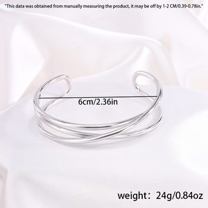 Personalità semplice braccialetto femminile titanio acciaio bracciale apertura non sbiadisce braccialetti in oro 18k per le donne - Product Image 5