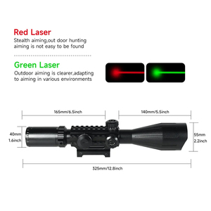 Lunette de visée 4-12X50IR avec illumination rouge et verte, réticule HD101 à 4 points, optique de visée à point rouge, combo de chasse - Product Image 2