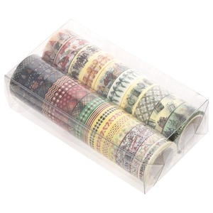 Cinta adhesiva navideña Washi, 30 rollos de 5m de longitud para bricolaje, decoración de diarios, envoltura de regalos, juego de cintas decorativas de papel - Product Image 2
