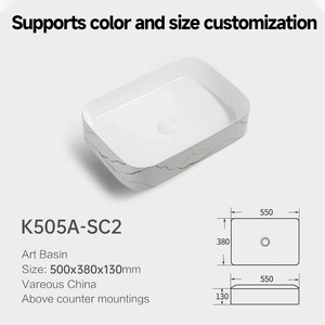 Современный дизайн, Мраморная сантехника, легко очищенная раковина, керамическая раковина для мытья рук, для дома отеля, ванной, столешницей, ваза - Product Image 4