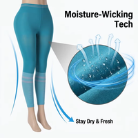 La Jourdin 80D Collants de sport longs et fins en jacquard tricoté sans couture, taille haute, effet sculptant, pour femme, opaques, pour l'été