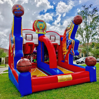 Jeu interactif de défi gonflable de basket-ball de PVC commercial pour la partie avec l'assurance qualité