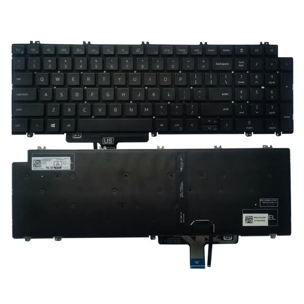 New Laptop keyboard For DEL Precision 5520 7750 7550 7760 7560 3560 3561 With Backlit Customized Languages Notebook Keyboards