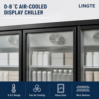 Congélateur vertical à 3 portes CE, congélateur vertical pour crème glacée, vitrine personnalisée de 639 L