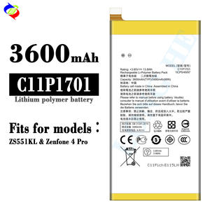 Batterie polymère C11P1701 3600mAh pour ZS551KL <span class=keywords><strong>Zenfone</strong></span> 4 Pro Batterie Mini <span class=keywords><strong>0</strong></span> Cycle Batteries rechargeables - Product Image 2