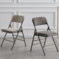 Chaise pliante moderne en acier pour jardin, camping, extérieur, salle à manger, maison, bureau et hôtel