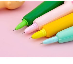 Pink Squeeze Neutral <b>Pen</b> Cartoon Cute 0.5mm Plastic Gel <b>Pen</b> Student School Creative Stationery Soft Squishy Rubber Silicone - Product Image 3