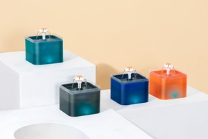 Desain baru listrik USB LED luar ruangan desain bunga otomatis minum hewan peliharaan mangkuk Dispenser air anjing kucing air mancur - Product Image 3