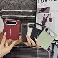 Pour Xiaomi 18 Fold, Housse de Protection Pliable Anti-Chute Premium Élégante, Texture Cuir PU, Double Charnière Magnétique