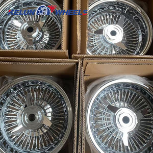 Llantas cromadas de 13x7, ruedas de alambre <span class=keywords><strong>Dayton</strong></span>, ruedas de alambre de radios de neumático de pared blanca - Product Image 2