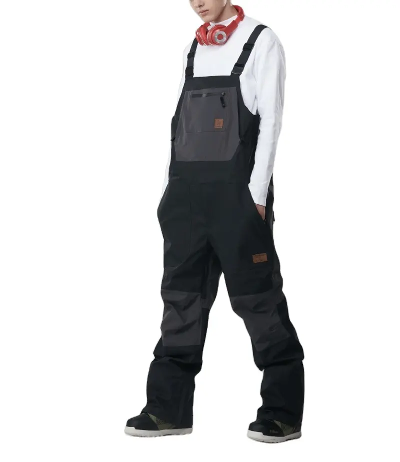 OEM özel erkek bantlanmış dikişler özel paraşüt süper Baggy Unisex kayak pantolonu kargo su geçirmez kayak kar giyim pantolon imalat