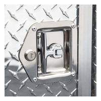 Boîte à outils multifonction en aluminium pour pick-up double cabine - Boîte à outils entièrement ouvrante et boîte à chien combinées