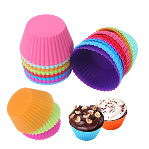 Moule à muffins rond en Silicone de 7 cm de diamètre pour la cuisine, moule à gâteaux de cuisson, <span class=keywords><strong>moules</strong></span> à muffins de qualité alimentaire - Product Image 2