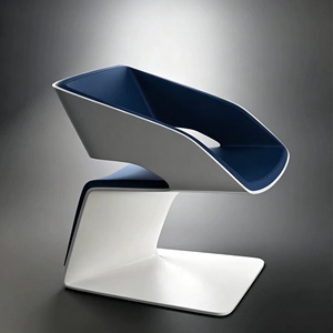 Silla Individual de Diseño Moderno con Respaldo Hueco de Fibra de Vidrio, Estilo Artístico y Personalizado para Sala de Recepción, Fabricada en China - Product Image 1