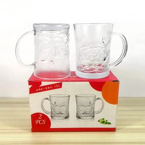 Tasses en <span class=keywords><strong>verre</strong></span> de cristal de rose multi-usages réutilisables 201-300 ml, art moderne fait à la main, design unique pour le café, le thé, le lait, la bière - Product Image 4