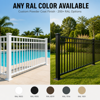 Panneau de clôture en aluminium noir pour terrasse, porche, balcon, jardin, résistant à la rouille, revêtement en poudre, fabrication américaine, sur mesure, OEM