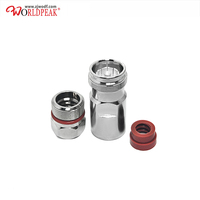 Connecteur RF d'usine 4.3-10 Mini DIN femelle droit à sertir pour câble coaxial super flexible 1/2 pouce Microdot