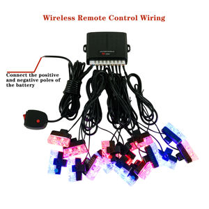 Luces Estroboscópicas LED de Advertencia de Emergencia con Control Remoto a Prueba de Agua para Parrilla Delantera de Montacargas, 12/24V - Product Image 2