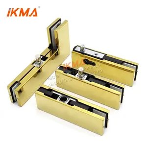 factory supplier gold door clamp for 12mm tempered glass door patch fitting