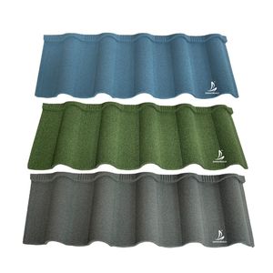 Materiales de Techo Modernos Resistentes al Agua y al Fuego, Tejas Metálicas con Recubrimiento de Piedra Golan para Edificios Residenciales - Product Image 5