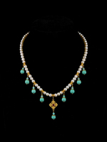 Collier vintage bohème en argent 925 plaqué or avec perles d'eau douce, ensemble de 2 colliers superposables, collier ras du cou de luxe pour femmes, mariage