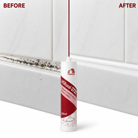 Scellant en silicone neutre résistant à la moisissure, silicone sanitaire imperméable pour cuisine, salle de bain, douche, zone humide, 300 ml