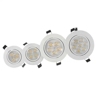Spot LED rond encastré en aluminium pour plafond, mini lampe encastrée moderne pour intérieur