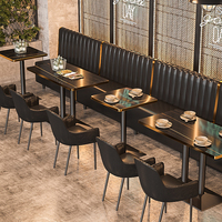 Canapé de salle à manger Sièges de pub commercial Narguilé Lounge Restaurant Booth Sofa Restaurant Table Chaises Set