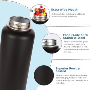 Wholesale 32oz 40oz Rubber Coated Stainless Steel <b>Water</b> Bottle Silicone Boot Custom Logo Insulated Sports Flask Travel - Product Image 3