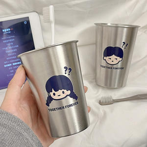 ถ้วยแปรงสีฟันสแตนเลสแบบหนาป้องกันการตกหล่นถ้วยน้ำยาบ้วนปากที่เรียบง่ายถ้วยล้างสุดสร้างสรรค์ - Product Image 3