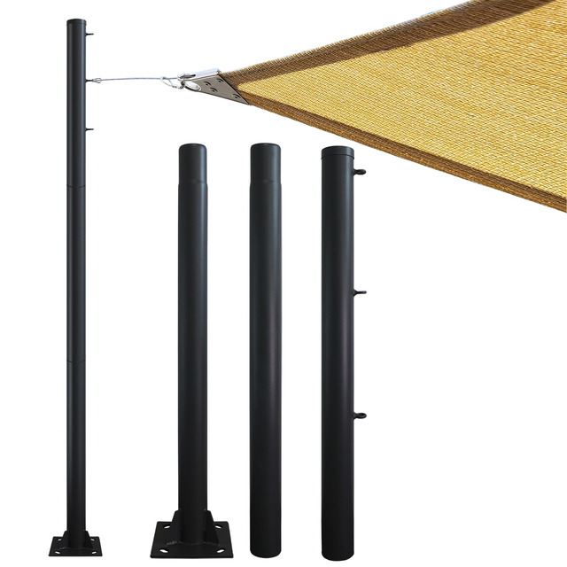 Sunshade Sail Pole Outdoor Heavy-Duty Galvanized Steel Light Pole Garden Light Pole Outdoor Parking Lawn Support Column