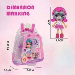 Jinying DIY Adorable Poupée Fille Tendance 6 Styles Figurine Bébé à Assembler Jouet à Habiller avec Masque d'Animal de Compagnie - Product Image 4