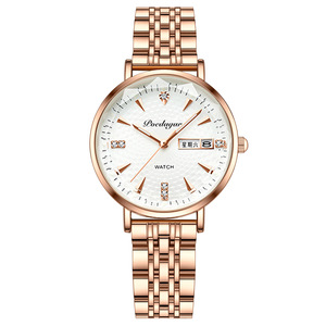 Montre pour femme étanche pour affaires, mouvement Shanghai, boîtier en alliage, bracelet en acier inoxydable, montre à quartz - Product Image 5
