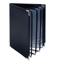 Porte-menu en cuir personnalisé pour restaurants et bars à café, avec double pliage et couvertures de menu