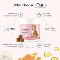 Friandises Apaisantes et Savoureuses au Bacon pour Chiens, 30 Unités, pour Soulager les Douleurs Articulaires et Musculaires, Marque Privée