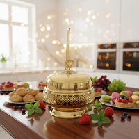 Chauffe-Plat Professionnel 8L Doré avec Couvercle Dôme Classique – Maintien au Chaud des Aliments pour Grands Réceptions et Banquets