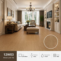 Azulejos de Cerámica con Diseño de Madera Moderna de 600x1200mm, Resistentes al Desgaste para Pisos y Paredes, Ideales para Vestíbulos, Baños y Villas